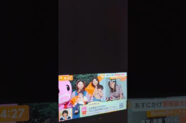 強風吹いて上村彩子アナウンサーのワンピースがひらり