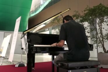 ピアノ仲間からのリクエストで、森高千里さんの｢渡良瀬橋｣を、かなり短く(19時までの行列の皆様への配慮で)即興アレンジ‼️　ピアノ即興詩人かわせひろし♪　2024/9/30グラスロック虎ノ門ヒルズにて