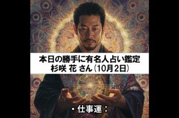 勝手に有名人占い鑑定！（10月2日生まれ、杉咲花さん）