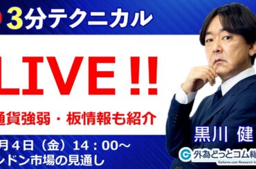 見通しズバリ！3分テクニカル分析「ライブ‼」 ロンドン市場の見通し　2024年10月4日