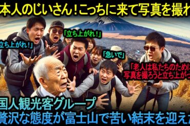 【海外の反応】「ちょっとそこどいて！写真撮ってください！」中国人観光客グループの贅沢な態度が、わずか5秒後に富士山で悲惨な結末を招いた！
