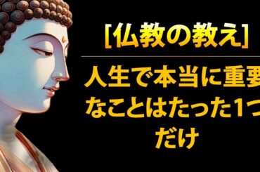人生で本当に重要なことはたった1つだけ 🙏 仏教の教え
