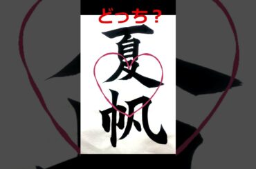 どっちの女優❓#菜々緒 #夏帆  #calligraphy  #きれいな字  #書道  #漢字 #kanji  #shorts  #shodo  #女優