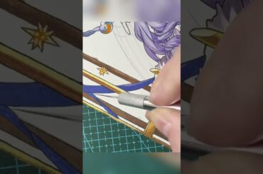 (cr:李小小静)アクリルとの融合#崩壊スターレイル#絵画#スターレイル#drawing #painting#スタレ #art #アニメ好き＃絵師さんと繋がりたい #ロビン #名塚佳織