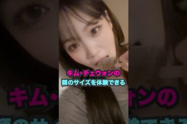 キム・チェウォンの顔のサイズを体験できる #lesserafim #kpop #shorts