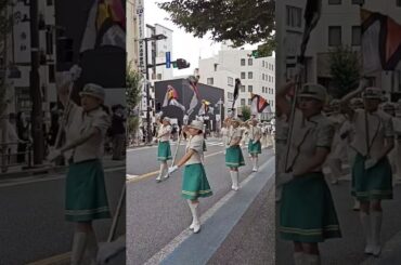 交通安全パレード、飛ばしすぎて一旦停止する白バイ、埼玉県警察音楽隊、カラーガーズ隊、サイドカー、一日警察署長「小西桜子」さん🚨👮👮‍♀️