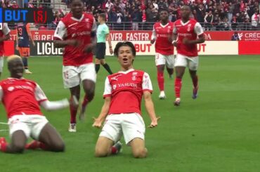 中村敬斗の今日のゴール、スタッド ランス vs モンペリエ (4-2)、全ゴール/結果と詳細ハイライト - 2024..