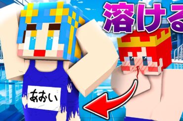 プールを泳いでたら水着が...😭【マイクラ / マインクラフト / Minecraft】
