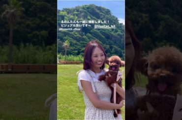濱岸ひより 写真集発売まであと47日！愛犬ルノンちゃんとの1枚♪カメラ目線バッチリ！1st 写真集 12月3日発売！