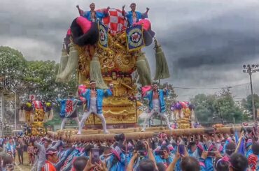 新居浜太鼓祭り2024 【山根グランド 上部地区 統一寄せ】太鼓台 入場など 2024.10.17 愛媛県新居浜市 船木·泉川·角野·中萩地区