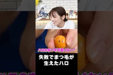 はじめてのガンプラ墨入れでまつ毛が生えたハロ