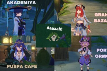Day 1 Hidden  Character Locations and Inner Thoughts | WANDERER, NILOU, OTHER LAYLA | Nahida Event]