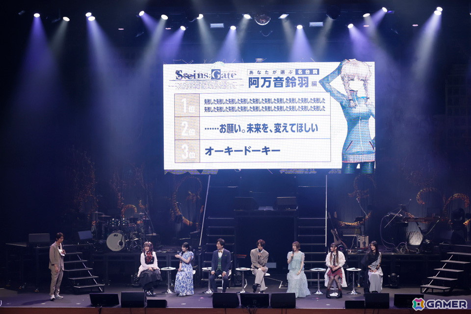 「STEINS;GATE 15th LIVE - ONE WORLD -」レポート!宮野真守さん、花澤香菜さん、今井麻美さんらラボメン声優陣がほぼ勢ぞろいして作中の名台詞を披露の画像