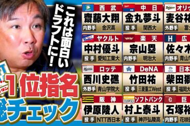 【ドラフト2024】『楽天が宗山塁を1位指名‼︎』金丸夢斗は4球団競合で中日へ‼︎中村優斗はヤクルト単独指名‼︎西武の考えられた"ドラフト戦略"を徹底分析‼︎里崎が1位指名選手をチェックします！