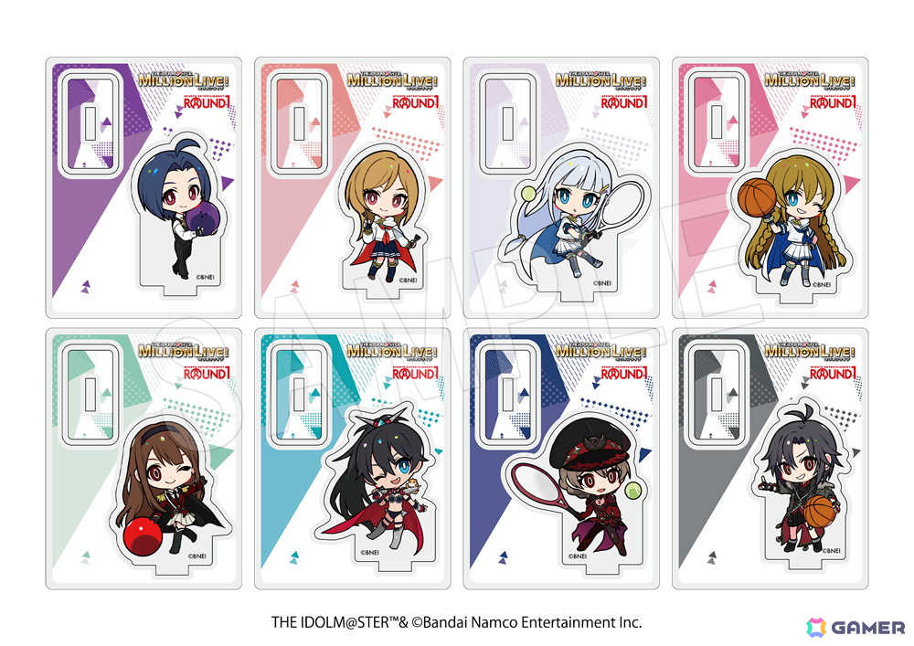 「アイドルマスター ミリオンライブ！」とROUND1のコラボキャンペーンが11月1日より開催！アクスタや缶バッジ、Tシャツなどのグッズも登場の画像
