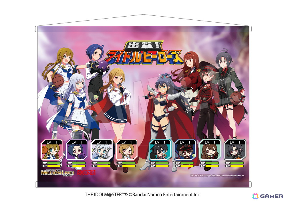 「アイドルマスター ミリオンライブ！」とROUND1のコラボキャンペーンが11月1日より開催！アクスタや缶バッジ、Tシャツなどのグッズも登場の画像