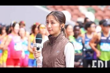 「東京レガシーハーフマラソン」中継で超真剣表情！TBSの近藤夏子アナと篠原梨菜アナの現場姿fghj