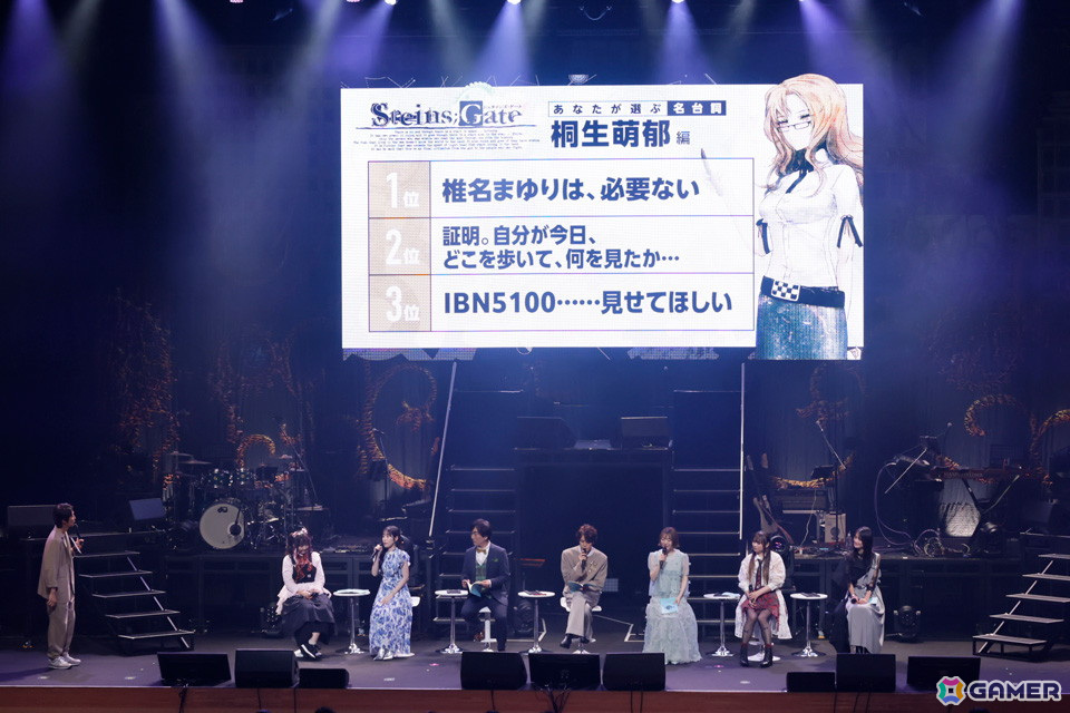 「STEINS;GATE 15th LIVE - ONE WORLD -」レポート!宮野真守さん、花澤香菜さん、今井麻美さんらラボメン声優陣がほぼ勢ぞろいして作中の名台詞を披露の画像