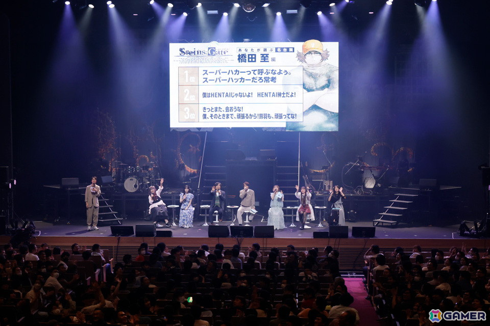 「STEINS;GATE 15th LIVE - ONE WORLD -」レポート!宮野真守さん、花澤香菜さん、今井麻美さんらラボメン声優陣がほぼ勢ぞろいして作中の名台詞を披露の画像