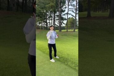 ボウタイでグリーンの上でも女性らしく⛳️🤍#ゴルフファッション#セントフォースゴルフクラブ#塩川菜摘#ゴルフ#ゴルフ女子#golf