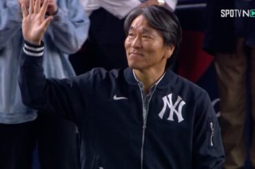【ヤンキースOB松井秀喜 始球式に登場！】2009年WS日本人初のMVP松井氏がヤンキー・スタジアムでの“大トリ”を務める！