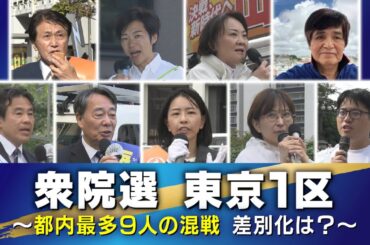 ＜衆院選2024＞東京1区　都内最多9人の混戦に…存在感を示せるか？差別化は？