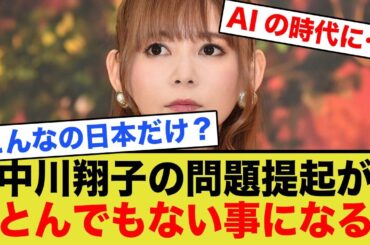 中川翔子の問題提起がとんでもない事になる…