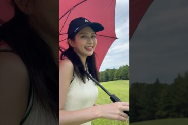 キレイなシルエットの大人スポーティーなウェアでゴルフを楽しむ沖田愛加⛳✨#ゴルフファッション#セントフォースゴルフクラブ#ゴルフ#ゴルフ女子#golf#沖田愛加