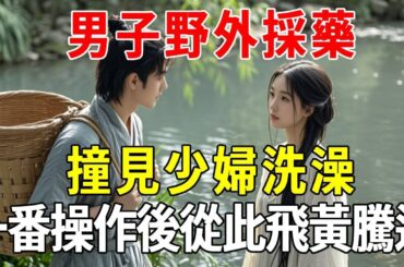 男子野外採藥，撞見少婦洗澡，一番操作後從此飛黃騰達#蝴蝶飛飛 #民間故事 #奇聞趣事 #古代小說