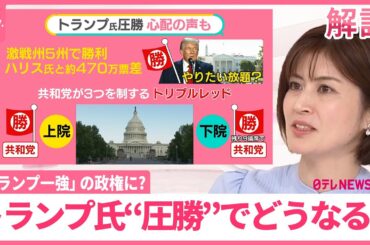 【やりたい放題？心配の声も…】トランプ氏“圧勝”でどうなる？【#みんなのギモン】