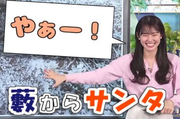 【#青原桃香】「やぁー❗」藪からサンタ🤣【#ウェザーニュース LiVE 切り抜き】