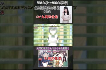 【丸岡和佳奈】2021年～2024年8月まで主に演じたアニメ作品まとめ [声優まとめ]　#shorts
