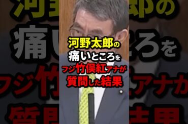 河野太郎の痛いところをフジ竹俣紅アナが質問した結果 #河野太郎 #海外の反応 #wcjp