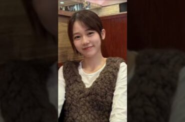 川口葵のニットベストコーデがかわいい！「マジで女神様」「モコモコの服可愛いすぎ」の声