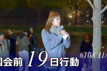 １９日行動■安倍政権から12年続いた自公政権～「私たちの生活を破壊し、政治への信頼を破壊し、民主主義を破壊し続けた12年間」与党過半数割れの状況を最大限に活かしたい 第108回＠2024/11/19