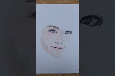 色鉛筆似顔絵『松村沙友理さん』を、描いてみました。