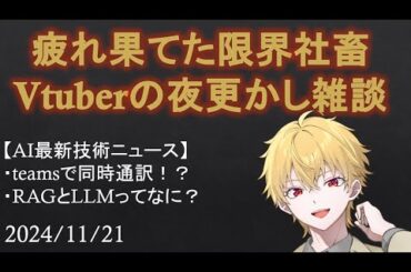【雑談】【AI】疲れ果てた限界社畜Vtuberの夜更かし雑談 　2024年11月21日
