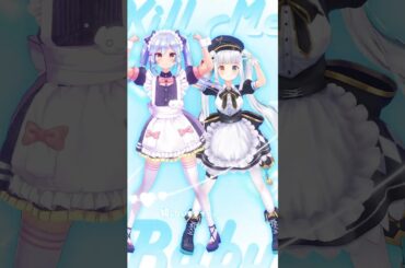 キルミーベイベー「ふたりのきもちのほんとのひみつ」踊ってみた🔫(犬山たまき＆神楽めあ Ver.) #shorts #vtuber