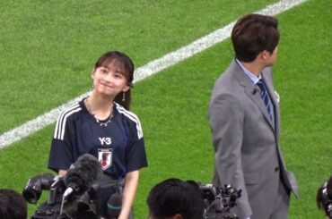 『試合前の影山優佳と内田篤人 』日本代表vs中国代表 【サッカー日本代表】2024/9/5  【SAMURAI BLUE】JAPAN