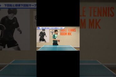 下回転系サーブに対する横回転チキータ解説【ワンポイントレッスン#117】#shorts