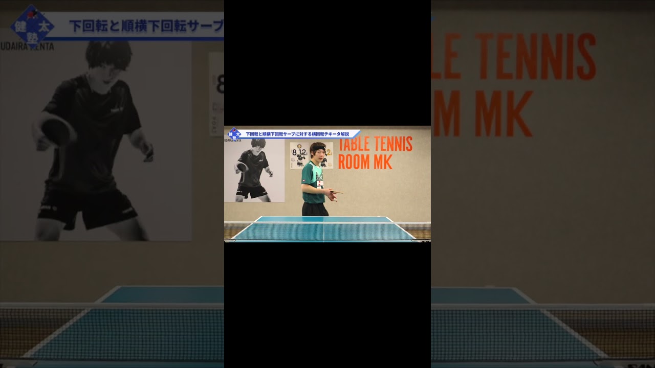 下回転系サーブに対する横回転チキータ解説【ワンポイントレッスン#117】#shorts 下回転系サーブに対する横回転チキータ解説【ワンポイントレッスン#117】#shorts