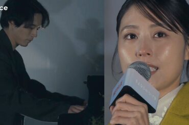 坂口健太郎、ピアノ生演奏　有村架純は感動で涙目　ロケ地・小樽に凱旋