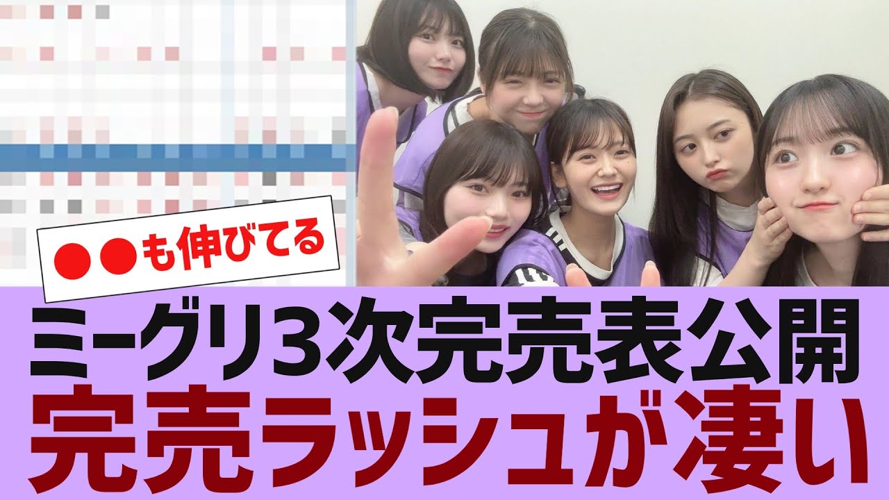 【乃木坂46】ミーグリ3次完売表が公開【反応集】 【乃木坂46】ミーグリ3次完売表が公開【反応集】