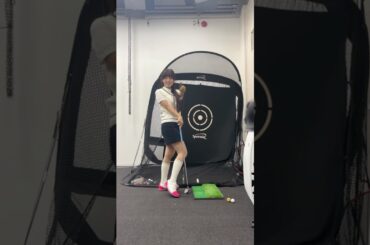 コースデビューに向けて素振り⛳✨上手になれるようにしっかり練習しました💪#ゴルフ#ゴルフ女子#ゴルフ練習#セントフォースゴルフクラブ#上村さや香