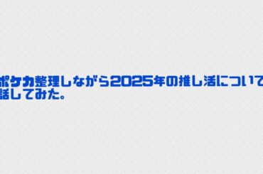 ポケカ整理しながら2025年の推し活について話してみた。