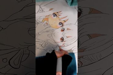 リコリコ・千束＆たきな(ちさたき)コピックイラストメイキング。I drew the anime "Lycoris Recoil" chisatonishikigi and takinainoue.