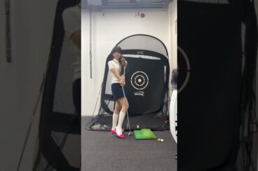 コースデビューに向けて素振り⛳✨上手になれるようにしっかり練習しました💪#ゴルフ#ゴルフ女子#ゴルフ練習#セントフォースゴルフクラブ#上村さや香