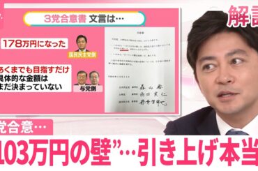 【年収の壁】103万円→来年から178万円？与党側「目指すだけ」  自民税調会長「釈然としない」の真意【#みんなのギモン】