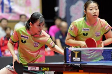 梅村優香 塩見真希 vs 中村泉月 枝廣瞳 TFINALGAME 九州アスティーダvs 京都カグヤライズ  ノジマTリーグ2024-2025 9月29日 おおむたアリーナ 第1G【卓球 Tリーグ公式】