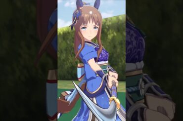 [ウマ娘]薙刀を振り回す、和装新衣装グラスワンダー(勝利ポーズ)